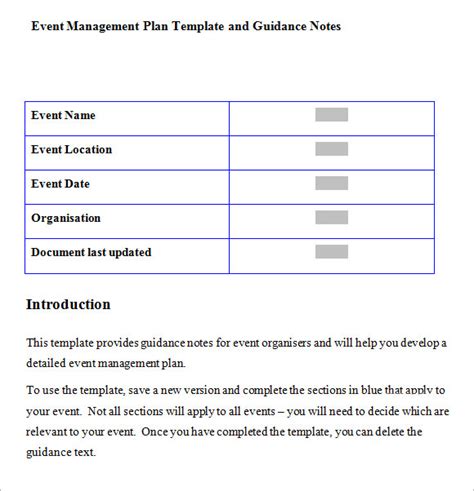 FREE 10 Event Planning Samples In PDF MS Word