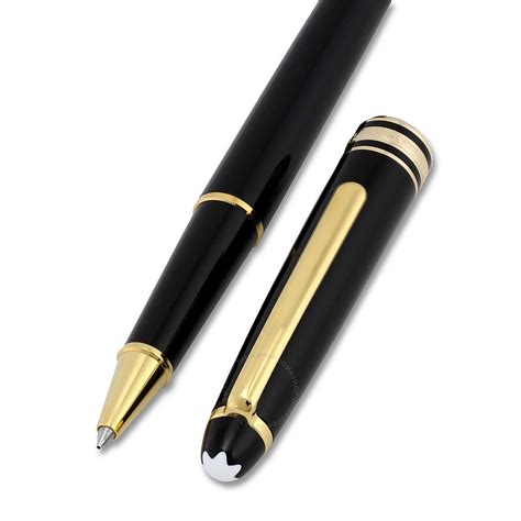 Montblanc Meisterstuck Classique Gold Luxury Rollerball Black 12890