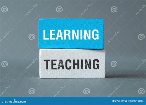 Learning Teaching Word Concept On Building Blocks Stock Image Image