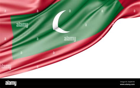 Maldives Flag Isolated On White Background D Illustration Stock Photo