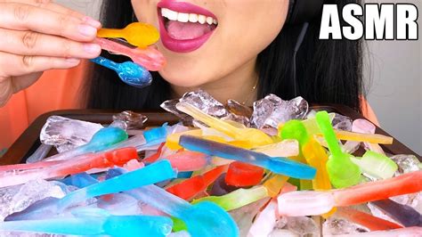 Asmr Ice Eating Edible Spoons Ice Cracking Eating Sounds No Talking Asmr Phan Youtube