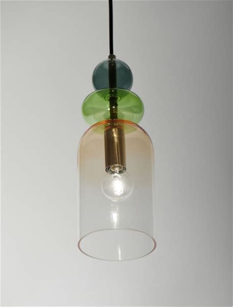 Nova Luce MODERN PENDANT GLASS LUMINAIRES MURANO Sandy Gold Metal