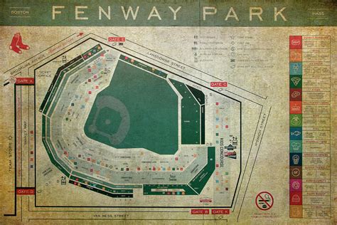 Fenway Park Seating Chart Photograph by Joann Vitali - Pixels