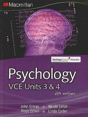 Psychology VCE Units 3 And 4 4th Edition Ross Down Linda Carter