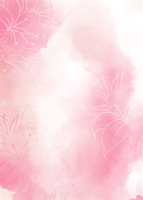 Gold Pink Cute Wedding Watercolor Floral Background Wallpaper Image For ...