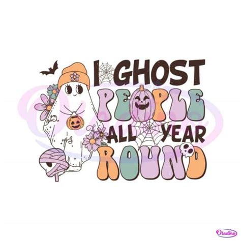 I Ghost People All Year Round Cute Ghost Svg File For Cricut Oladino