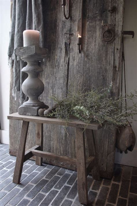 Rustic Table Decor with Candle