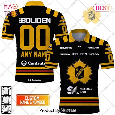 Personalized Shl Skelleftea Aik Home Jersey Style Polo Shirt