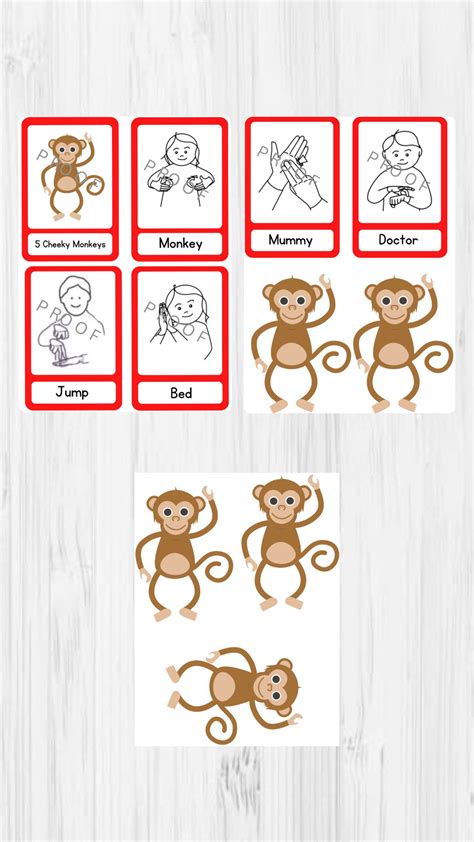 Set Of 3 Printable Nursery Rhyme Makaton Sign Flash Cards And Etsy