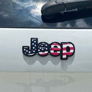 American Flag Jeep Decal Emblem, Jeep Wrangler JK TJ JL, Gladiator ...