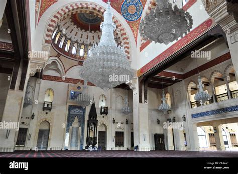 interior  mohammad al amin mosque  beirut lebanon stock photo
