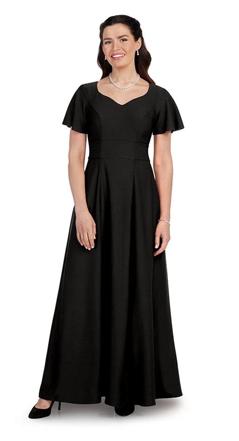 Concert Black Crepe Olympia Dress