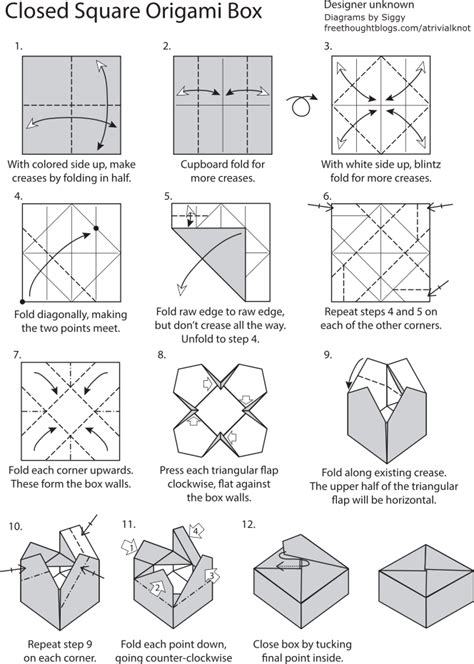 Closed Square Origami Box