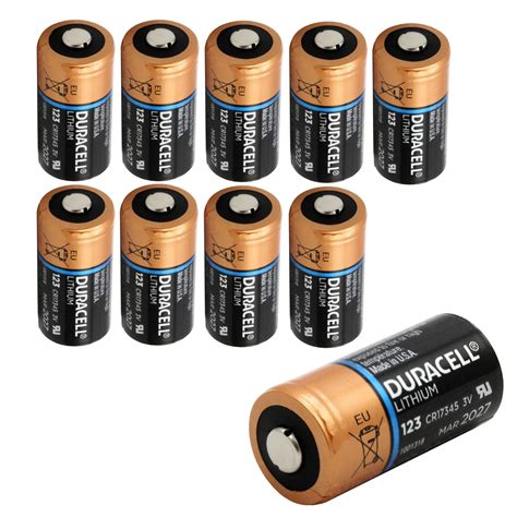 Duracell 3v Lithium Battery 123 Dl123acr123acr17345 1400mah 10 Pcs 4250822701838 Ebay