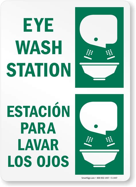 Eye Wash Station Signs Emergency Eyewash Station Signage