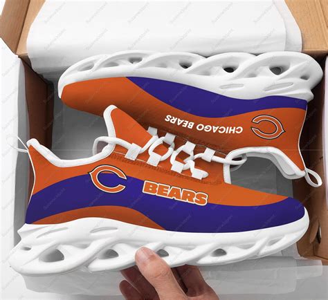 Chicago Bears Chunly Sneaker Shoes Nfl Shoes Vegan Leather Etsy