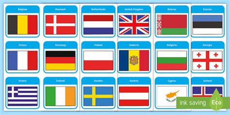 European Flags Pairs Game Teacher Made Twinkl