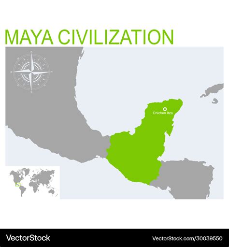 Map maya civilization Royalty Free Vector Image