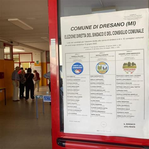 DRESANO Alle 19 Affluenza Alle Urne Pari Al 43 49 In Calo Rispetto A