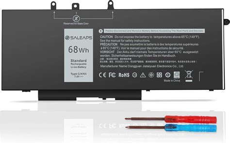 Saleaps 68Wh GJKNX Laptop Battery Replacement For Dell Latitude 5480