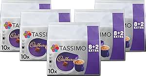 Tassimo Cadbury Hot Chocolate Pods X10 Pack Of 5 Total 50 Drinks Amazon Co Uk Grocery