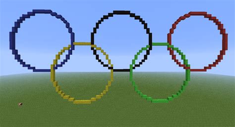 Olympic Rings Minecraft Style Includes Fireworks Minecraft Project