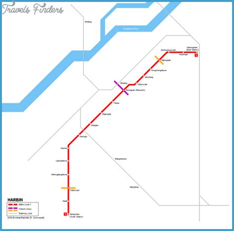 Harbin Subway Map - TravelsFinders.Com