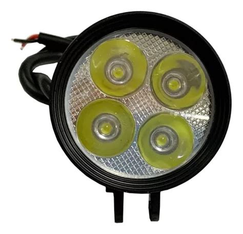 Farol Auxiliar Milha Moto Scooter 4 Leds Unidade Parcelamento Sem Juros