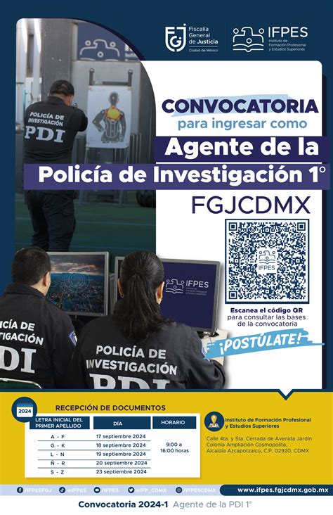 Convocatoria PDI 2024 CDMX registro IFPES Policía de Investigación