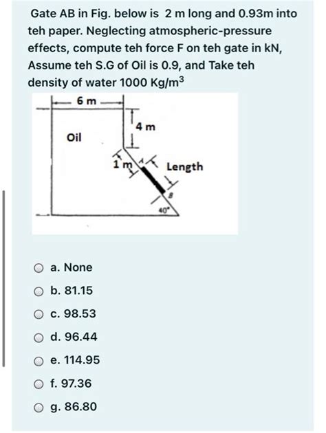 Solved Gate Ab In Fig Below Is M Long And M Into Teh Chegg