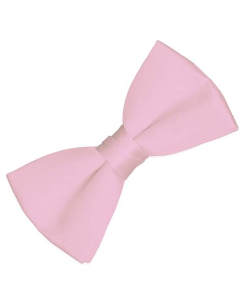 Pink Satin Bow Tie