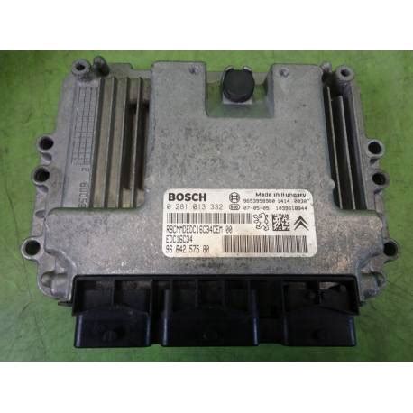 Engine Control Unit Ecu Motor PEUGEOT CITROEN 1 6 HDI Bosch 0281013332