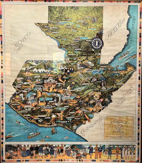 Hermoso Mapa Turístico De Guatemala Luis Figueroa Carpe Diem