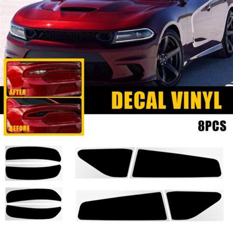 Pc Tail Light Rear Precut Tint Overlay Vinyl Decal Dark For Dodge