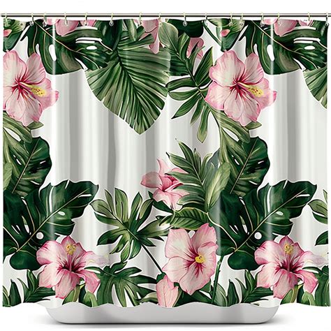 Exotic Paradise Shower Curtain Vibrant Tropical Rainforest Floral Print