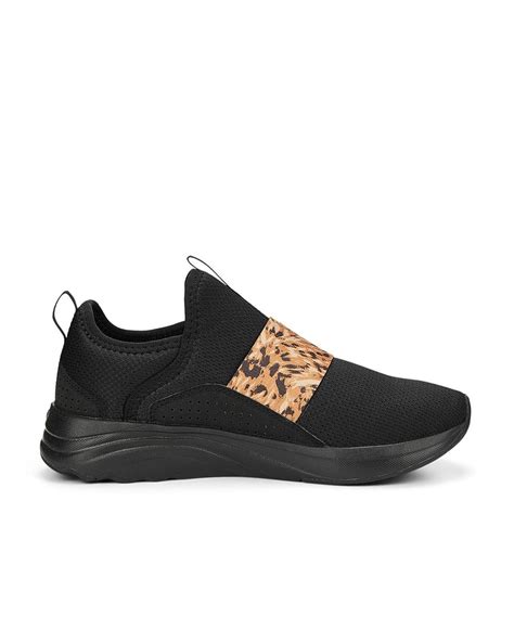 Puma Softride Sophia Safari Glam Slip On Running Shoe In Black Lyst