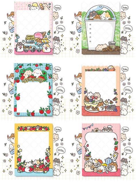 Korea Studio Fondue Dotol Series Memo Page Sampler Set Perfect For