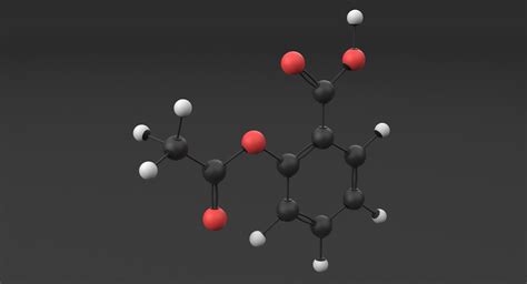 3D Aspirin Molecule TurboSquid 1425120