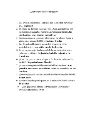 Módulo 1 Evaluación 1 derechos humanos principios constitucionales