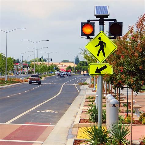 Circular Flashing Crosswalk Beacons And Signs Carmanah Technologies