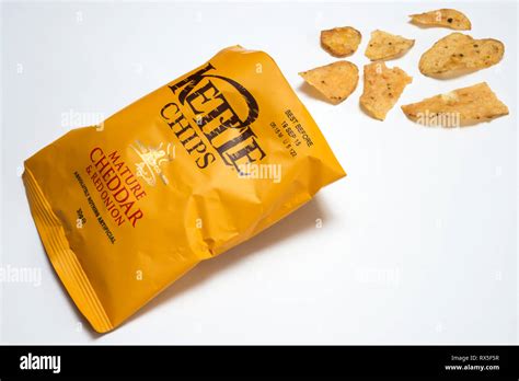 Kettle Mature Cheddar And Red Onion Chips Hi Res Stock Photography And