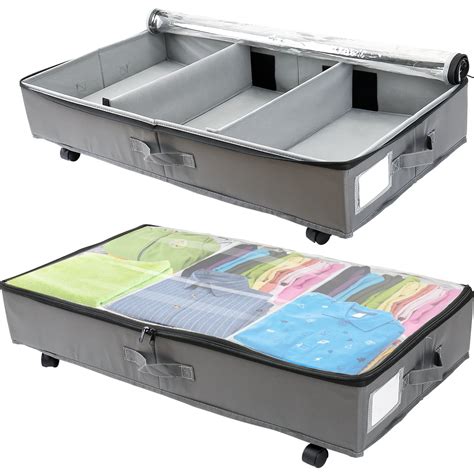 Nicewell Under Bed Storage With Wheels And Reusable Storage Bags