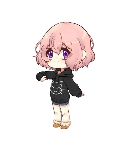 Anime Chibi Wearing Hoodie