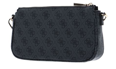 Guess Cross Body Bag Noelle Double Pouch Crossbody Coal Logo Buy Bags