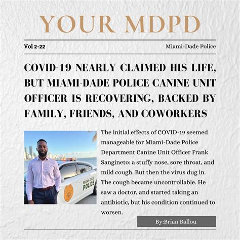 Miami Dade Police On Twitter 🗞 Hot Off The Press 🗞 Covid 19 Nearly