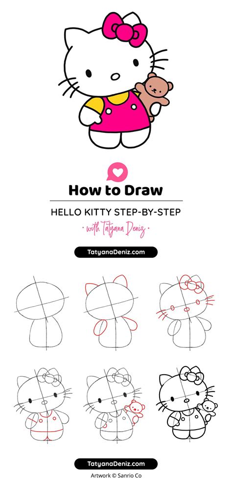 How To Draw Hello Kitty Face Step By Step Easy - Amanda Gregory's Coloring Pages