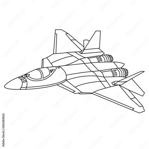 Sukhoi Su Jet Fighter Coloring Page