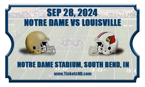 Notre Dame Fighting Irish Vs Louisville Cardinals Football Tickets