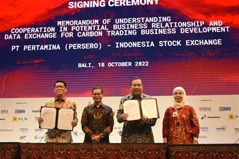 Pertamina Gandeng BEI Untuk Perdagangan Karbon Seputar Energi