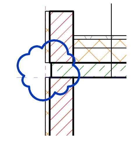 How To Connect The Insulation Layer Of Walls Divided By A Slab In Revit